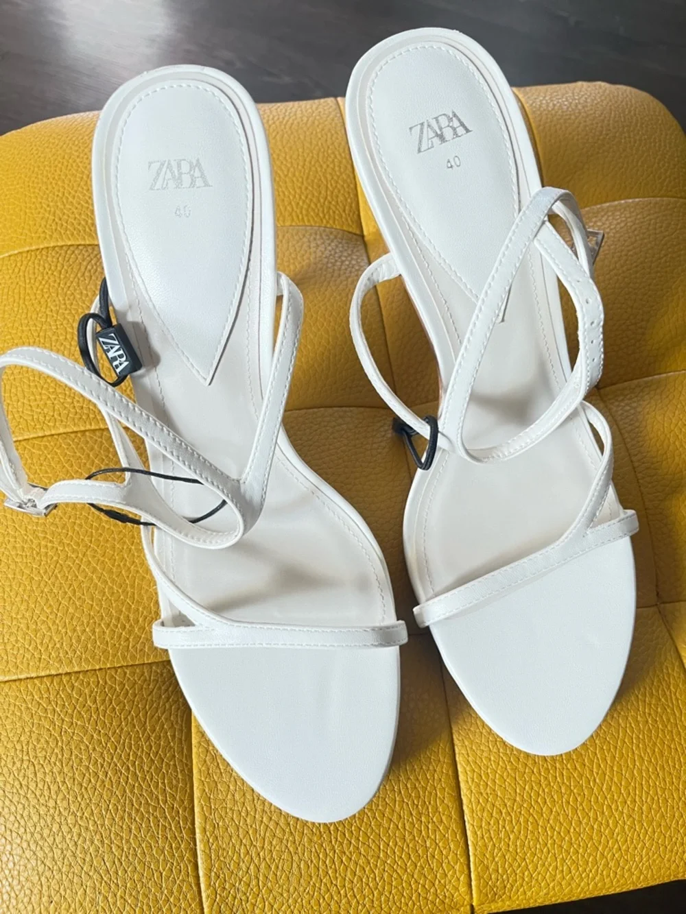 Zara white high heel strap sandal - Picture 2 of 5